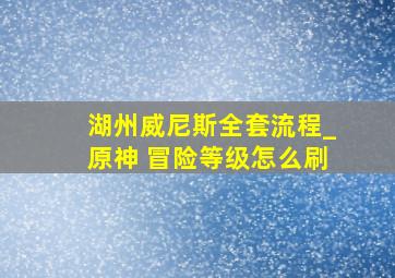 湖州威尼斯全套流程_原神 冒险等级怎么刷